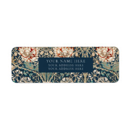 RETURADRESSETIKETT: WILLIAM MORRIS: BLOMMIGT RETURADRESS ETIKETT