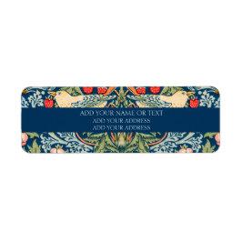 RETURADRESSETIKETT: WILLIAM MORRIS RETURADRESS ETIKETT