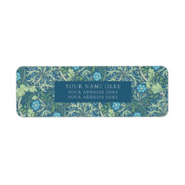 RETURADRESSETIKETT: WILLIAM MORRIS: SJÖGRÄS RETURADRESS ETIKETT