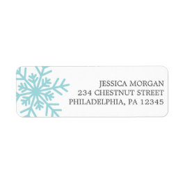 Returadressetikett Winter Snowflake Returadress Etikett
