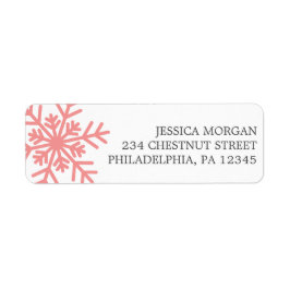 Returadressetikett Winter Snowflake Returadress Etikett