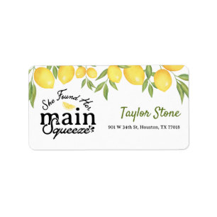 Returadressetiketter Citron Adressetikett
