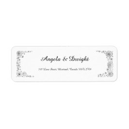 Returadressetiketter för Rustic bröllop Returadress Etikett