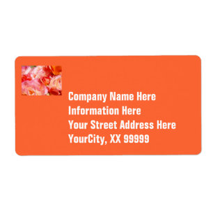 Returadressetiketter Orange Rosor Blommor Fraktsedel