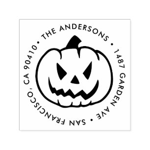 Returadressfrimärke Halloween Självfärgande Stämpel