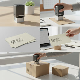 Returadressstämpel | Företagets logotyp Självbläck Självfärgande Stämpel