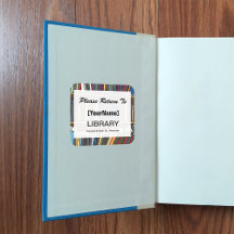 Returdekal för bibliotek Bok