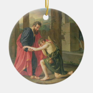 Returen av den Prodigal sonen, 1823 (olja i canva Julgransprydnad Keramik