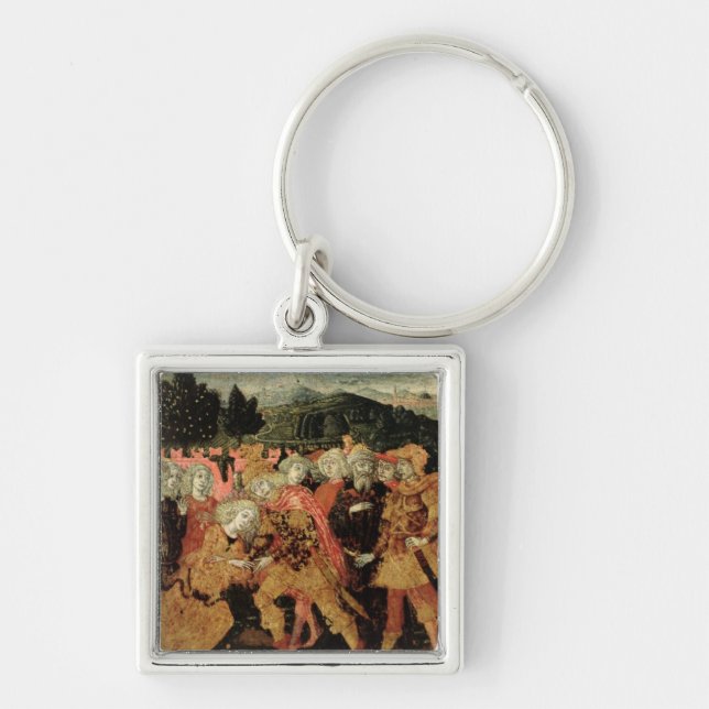 Returen av Ulysses, cassonepanel, Sienese Fyrkantig Silverfärgad Nyckelring (Framsidan)