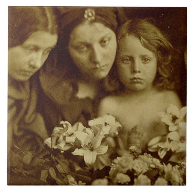 Returen efter tre dagar, c.1865 (sepiafotoet) kakelplatta (Framsidan)