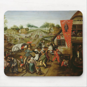 Returen från Kermessen (olja på panel) Musmatta