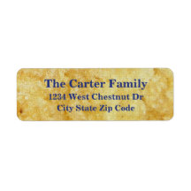 Returetikett för Brown sol dans adress