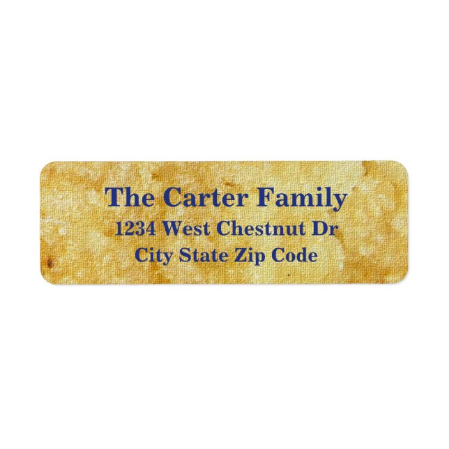 Returetikett för Brown sol dans adress Returadress Etikett (Framsidan)