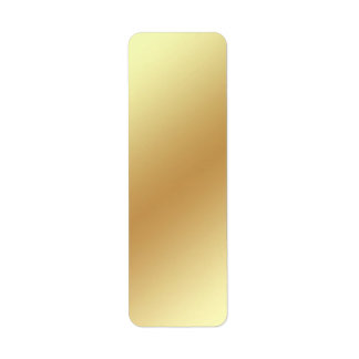 Returetikett för guld Metallic adress Returadress Etikett