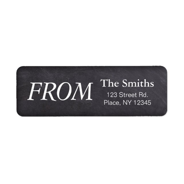 Returetikett för kalktavla returadress etikett (Framsidan)