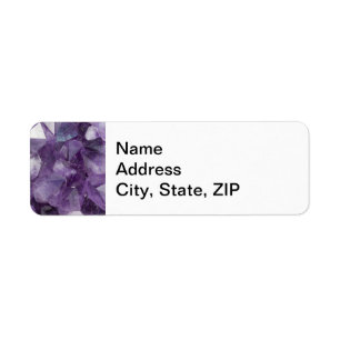 Returetiketter Ametyst Crystals Returadress Etikett