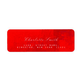Returetiketter av Bright Red Glass Metall Returadress Etikett
