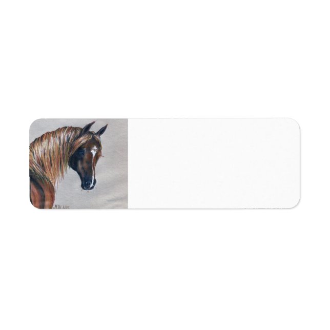 Returetiketter av Chestnut Arabian Horse Returadress Etikett (Framsidan)