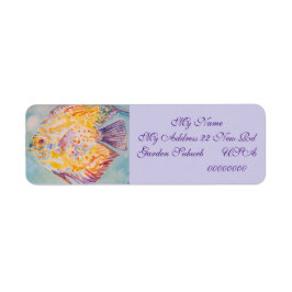 Returetiketter av havsfärgskonst returadress etikett