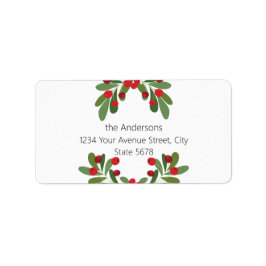 Returetiketter av Merry och Bright Mistletoe Adressetikett