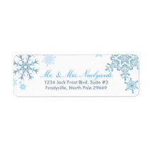 Returetiketter av snöflingor (Malibu Silver)