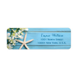 Returetiketter av stjärtfenor med orkidéer returadress etikett