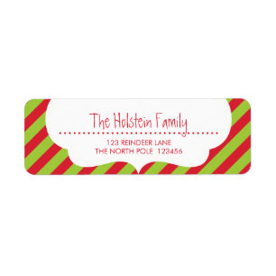 RETURETIKETTER: Cupids båge i rand Returadress Etikett