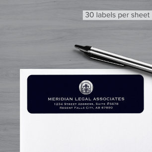 Returetiketter för advokatbyråer med Logotyp Returadress Etikett