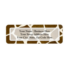 Returetiketter för anpassade Giraffe-utskrift Returadress Etikett