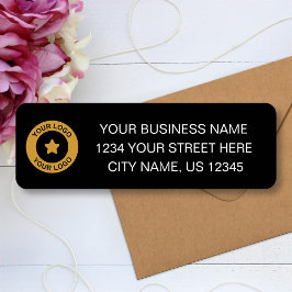 Returetiketter för anpassningsbar Business Logotyp Returadress Etikett