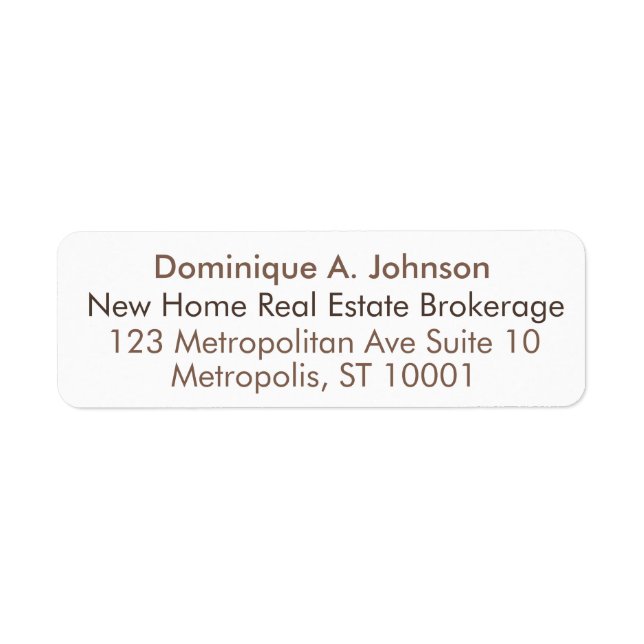 Returetiketter för Anpassningsbarna Urban Real God Returadress Etikett (Framsidan)