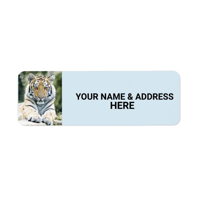 Returetiketter FÖR BENGAL TIGER Returadress Etikett (Framsidan)