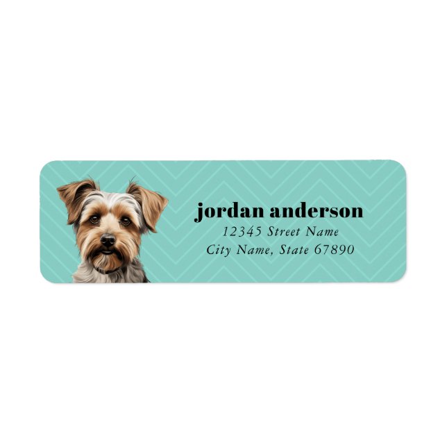 Returetiketter för Biewer Terrier Returadress Etikett (Framsidan)