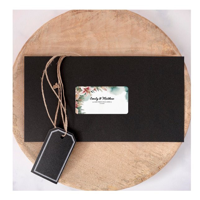 Returetiketter för blommigt Arch Designer Adressetikett (Skapare uppladdad)