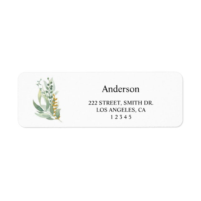 Returetiketter för blommigt returadress etikett (Framsidan)