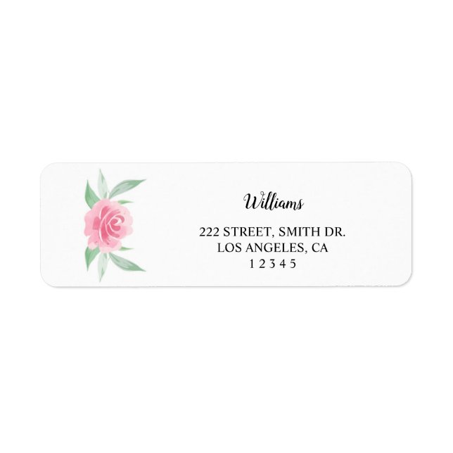 Returetiketter för blommigt returadress etikett (Framsidan)