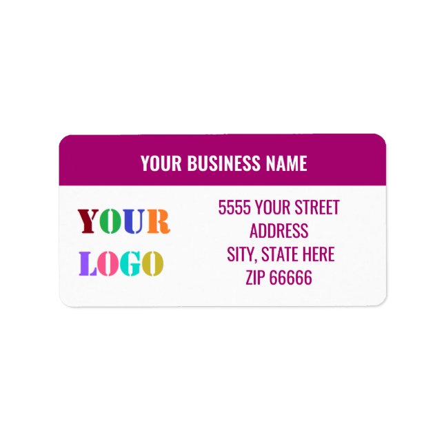 Returetiketter för Business Logotyp Namn Adressetikett (Framsidan)