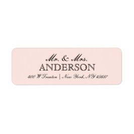 Returetiketter för enkel Elegant Typografi Returadress Etikett