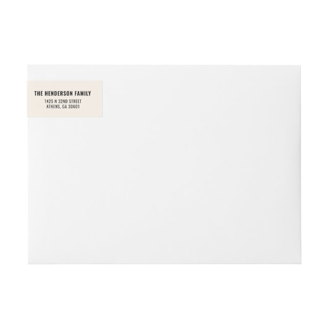 Returetiketter för enkel Evergreen-Smala Etikettband (Framsidan)