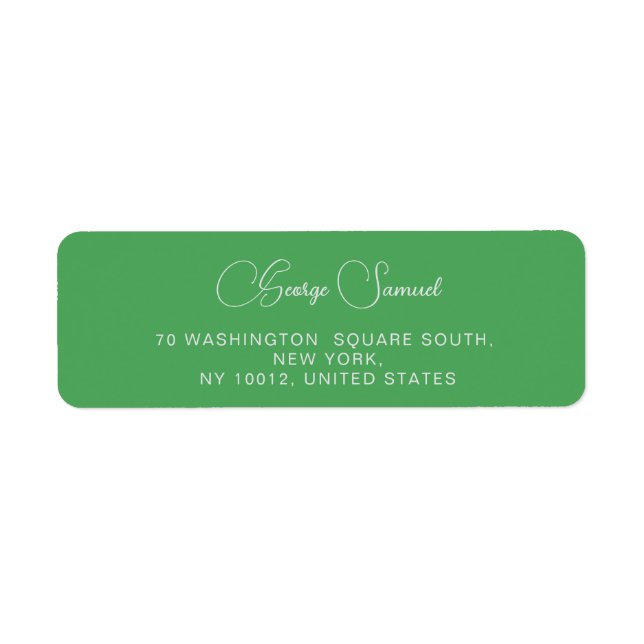 Returetiketter för enkel minimal Anpassningsbar Returadress Etikett (Framsidan)