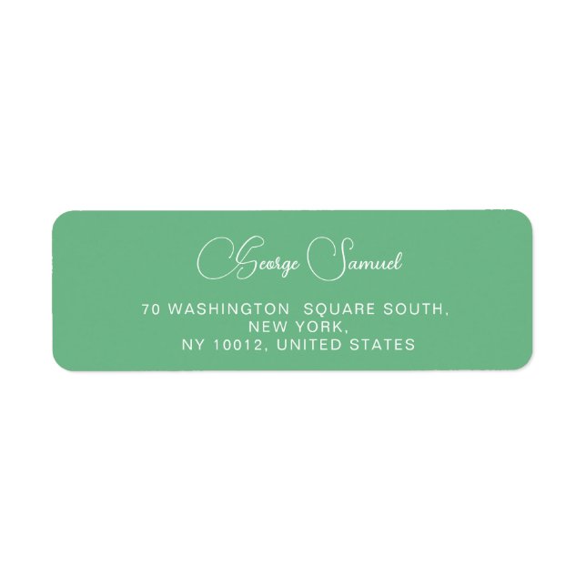Returetiketter för enkel minimal Anpassningsbar Returadress Etikett (Framsidan)