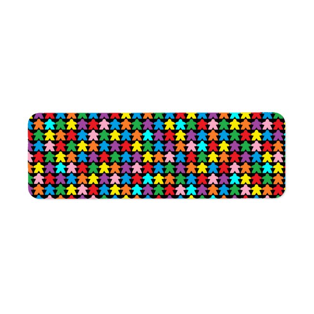 Returetiketter för flerfärgat kött returadress etikett (Framsidan)