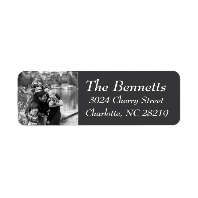 Returetiketter för fotoHelgdag: Kalkylpanel Returadress Etikett (Framsidan)