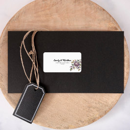 Returetiketter för Golden Lila Ro Designer Adressetikett