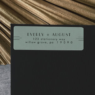 Returetiketter FÖR Grönt AV EVERK Deco Sage Returadress Etikett