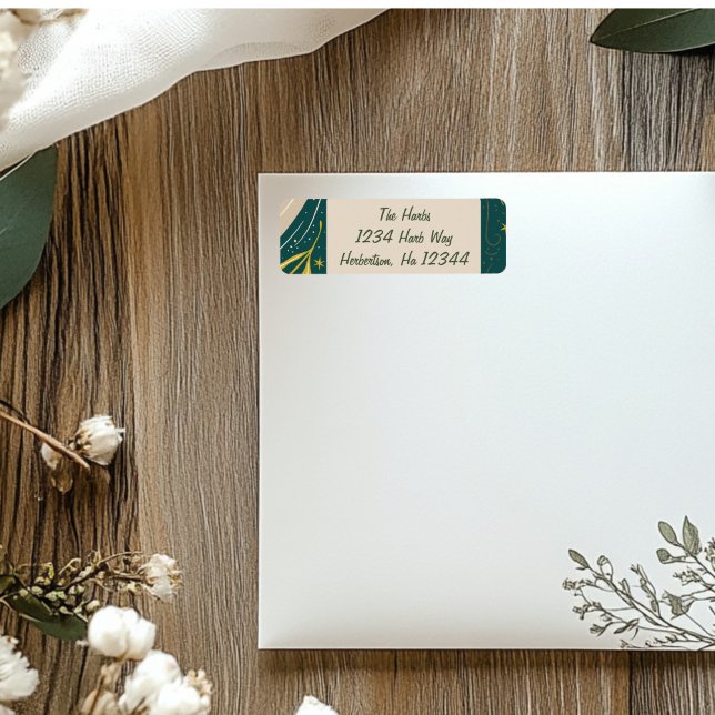 Returetiketter för grönt jul adressetikett (Green Noel Holiday Return Address Label )