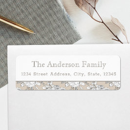 Returetiketter för höstBlommigtens Anpassningsbar Returadress Etikett