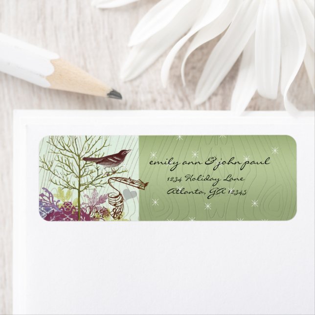 Returetiketter för julhusdjur returadress etikett (Insitu)