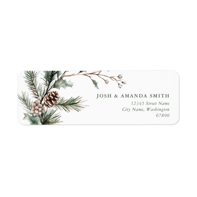 Returetiketter för jultomte returadress etikett (Framsidan)