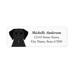 Returetiketter för Labrador Retriever Returadress Etikett